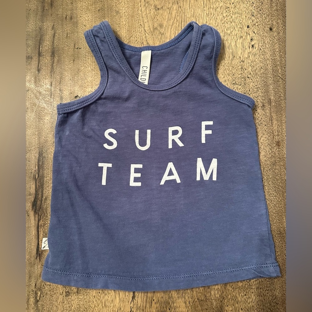 EUC Childhoods Clothing Surf Team Tank Top in Ink Blue Size 2T.
